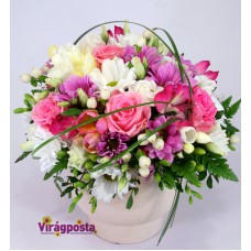 Flower ball with foam - romantic flower bowl M